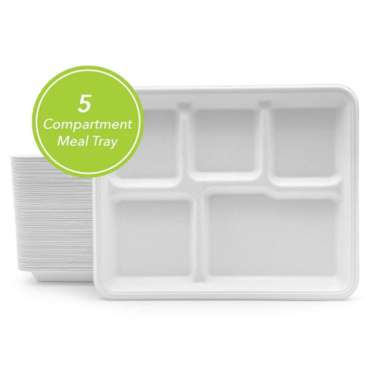 5 compartment disposable plates best sale