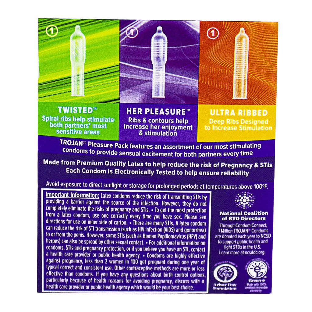 Trojan Condoms Pleasure Pack - Box of 3 - Wholesale Sock Deals Trojan Condoms Pleasure Pack - Box of 3 - Wholesale Sock Deals