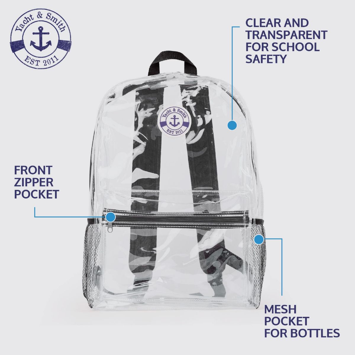 Wholesale clear outlet backpacks