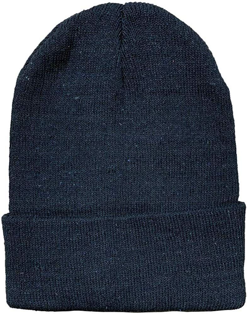 Yacht & Smith Black Beanie Winter Hats – 12-Pack Bulk, Unisex Skull Caps, 100% Acrylic