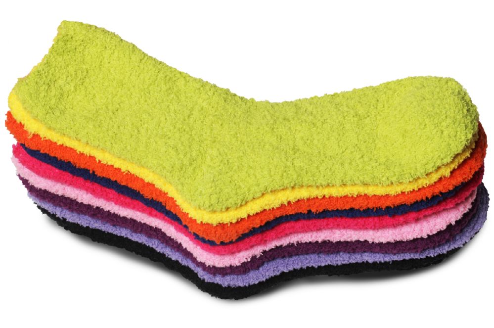 NEW Women's Fuzzy Fluffy Socks sz 9-11 6 Colors by Yacht & Smith NEW
