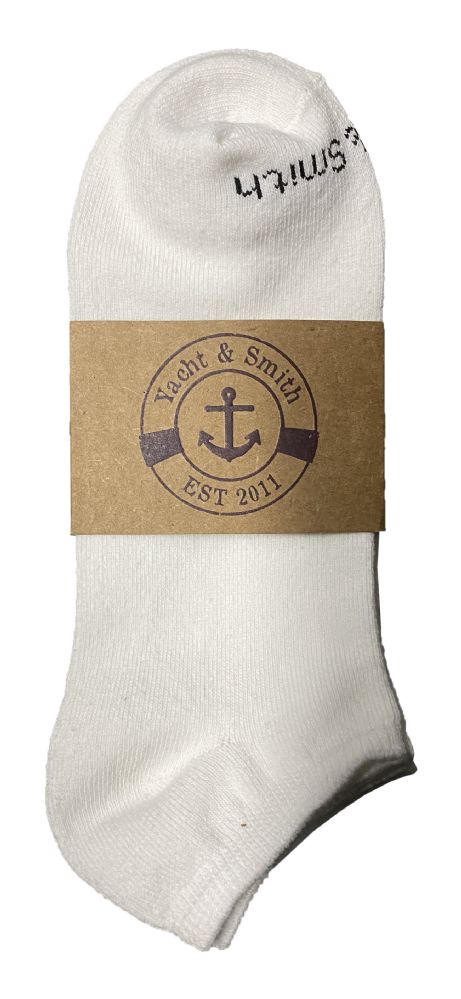 48 Pairs Yacht & Smith Kid's Navy No Show Low Cut Ankle Socks Size 6-8 -  Girls Ankle Sock - at 