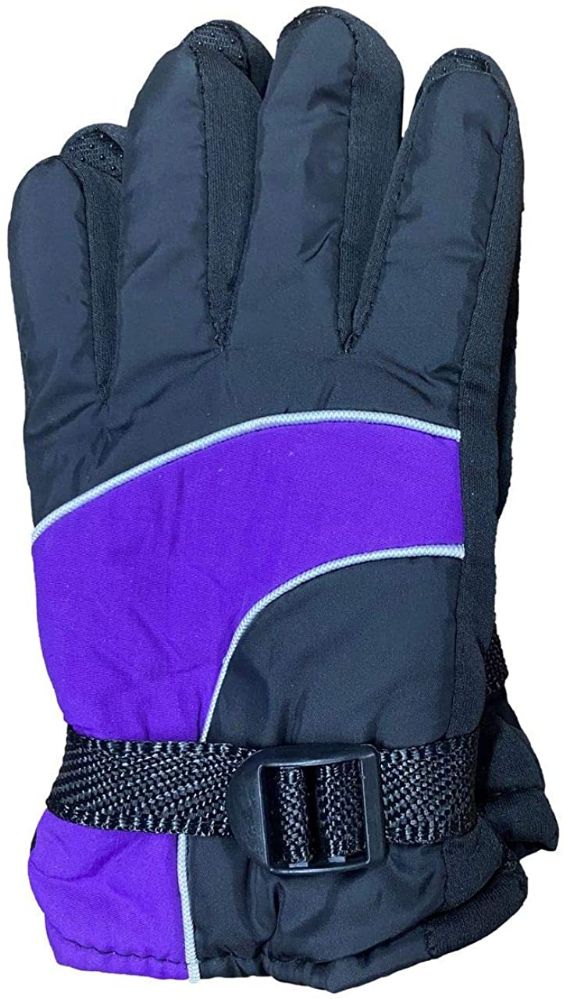 2 Pairs Kids Ski Waterproof Gloves Winter Hand Protection Gloves Fleece Lined 