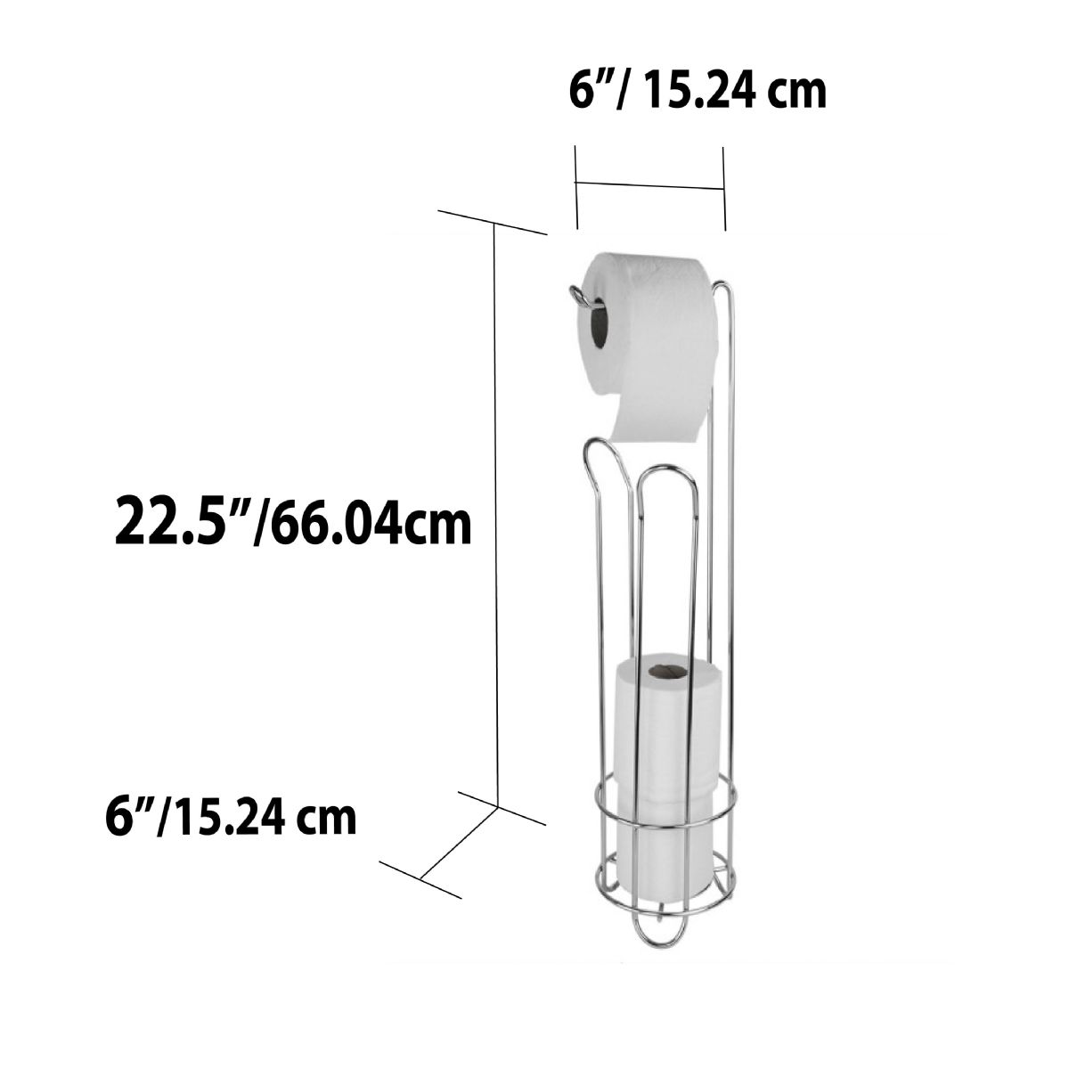 Home Basics Heavy Duty Free-Standing Dispensing Toilet Paper