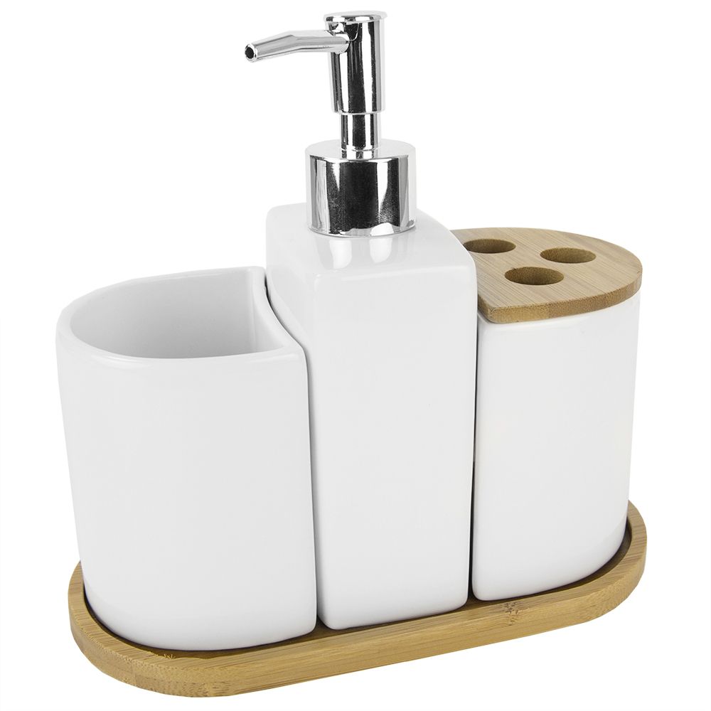 6-Piece Bathroom Accessories Set Complete Set in White