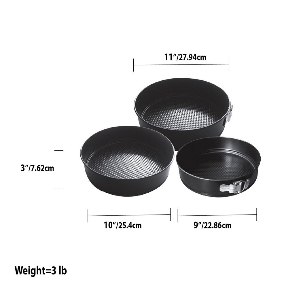 Home Basics 3 Piece Spring Form Pans