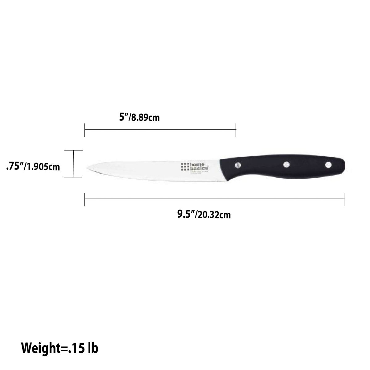24 Pieces Home Basics 5" Utility Knife Kitchen Knives at