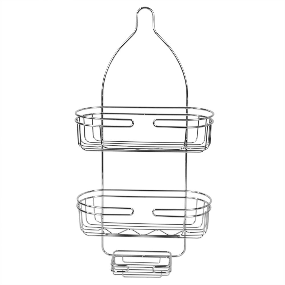 12 Wholesale Home Basics Sleek Chrome Plated Steel Shower Caddy