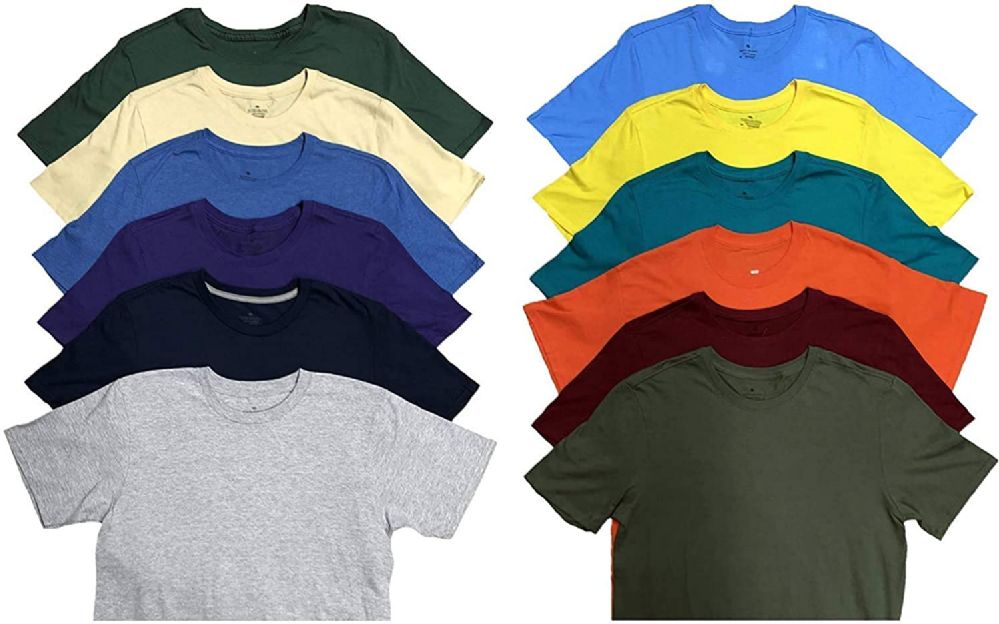 12 Wholesale Men's Cotton Short Sleeve T-Shirt Size 6X-Large, Assorted  Colors - at 