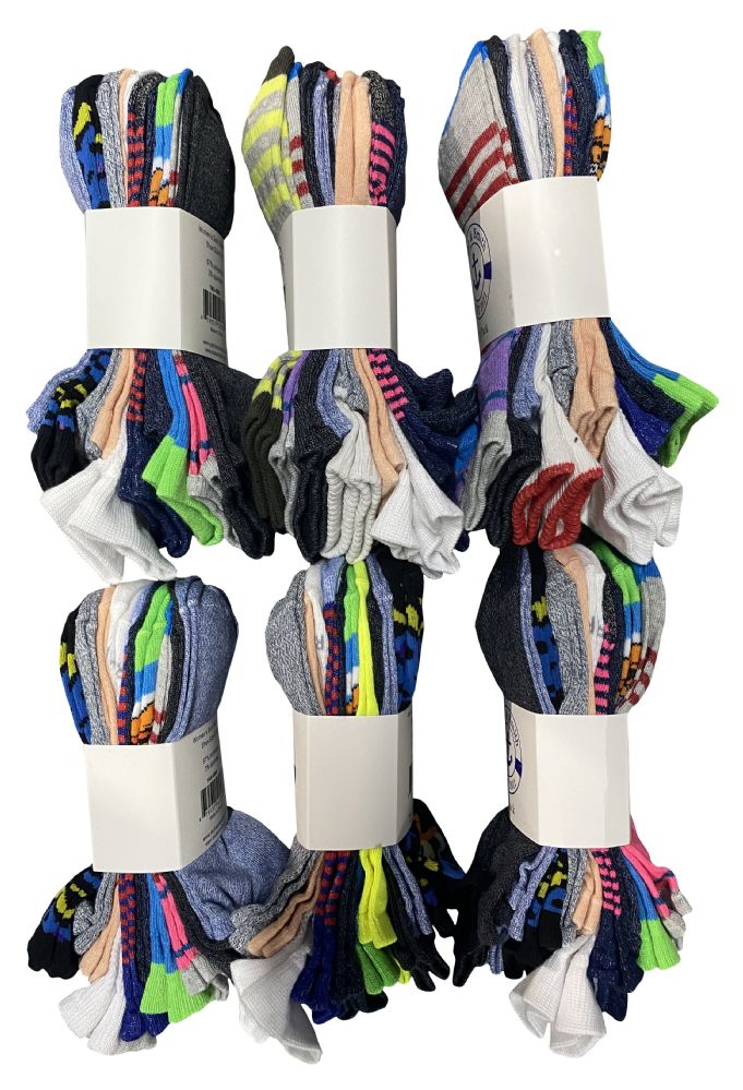 300 Wholesale Assorted Pack Of Womens Low Cut Printed Ankle Socks Bulk Buy  - at - wholesalesockdeals.com