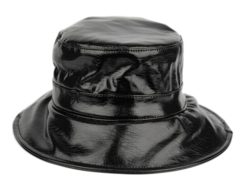 12 Pieces Faux Leather Water Resistant Rain Bucket Hat - Bucket Hats