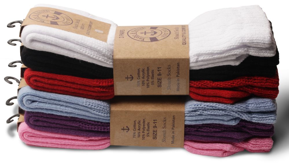 60 Pairs Yacht & Smith Slouch Socks For Women, Assorted Colors Size 9-11 -  Womens Scrunchie Sock - Womens Crew Sock - at 