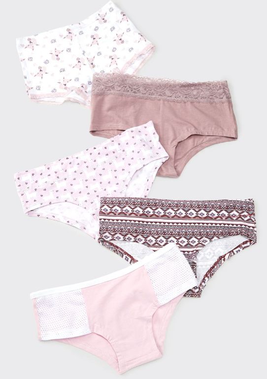 Undies'nbulk Assorted Cuts And Prints 95% Cotton Women's Panties