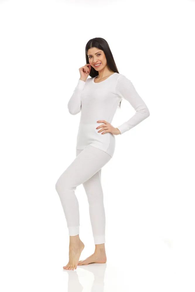 3 Sets Yacht And Smith Womens Thermal Underwear Set In White Size Medium -  Womens Thermals - at 