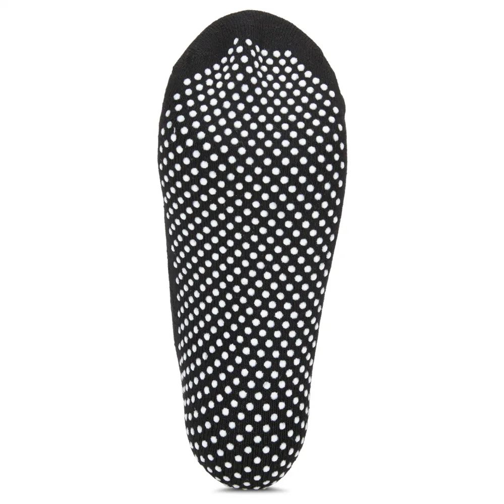 120 Wholesale Yacht & Smith Black Rubber Grip Bottom Cotton Yoga,  Trampoline Sock Size 9-11 - at 