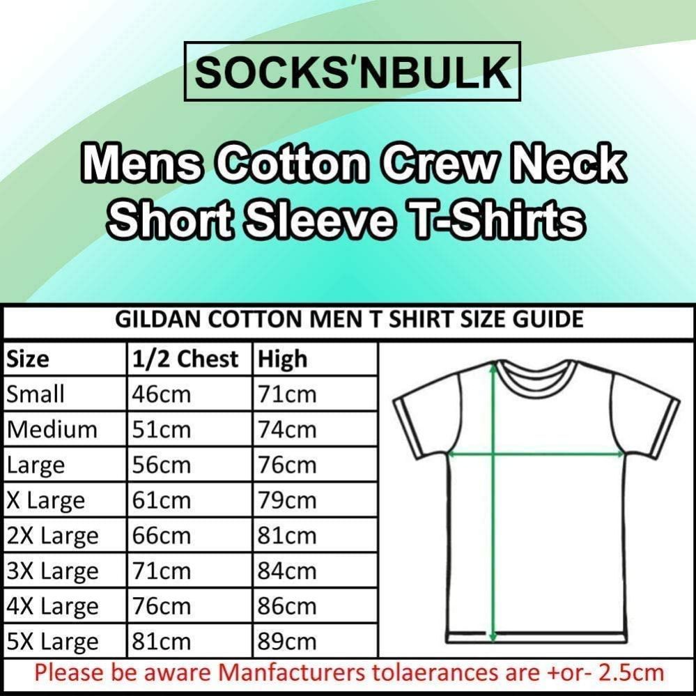 Mens White Cotton Crew Neck T Shirt Size Medium - at - socksinbulk