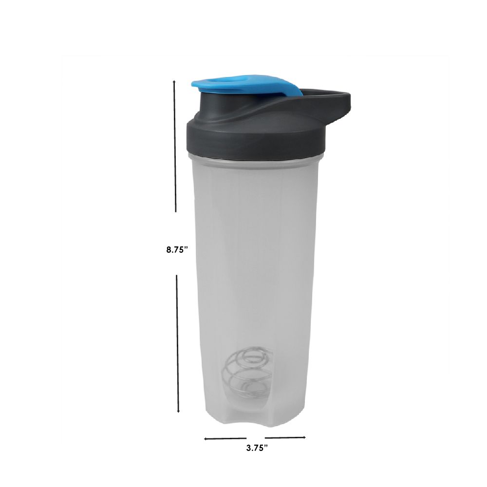 Home Basics 24 oz. Plastic Sports Bottle with Rubber Grip