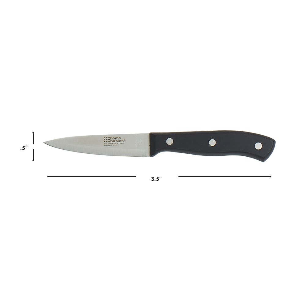 Home Basics 8 Stainless Steel Chef Knife with Contoured Bakelite Handle,  Black