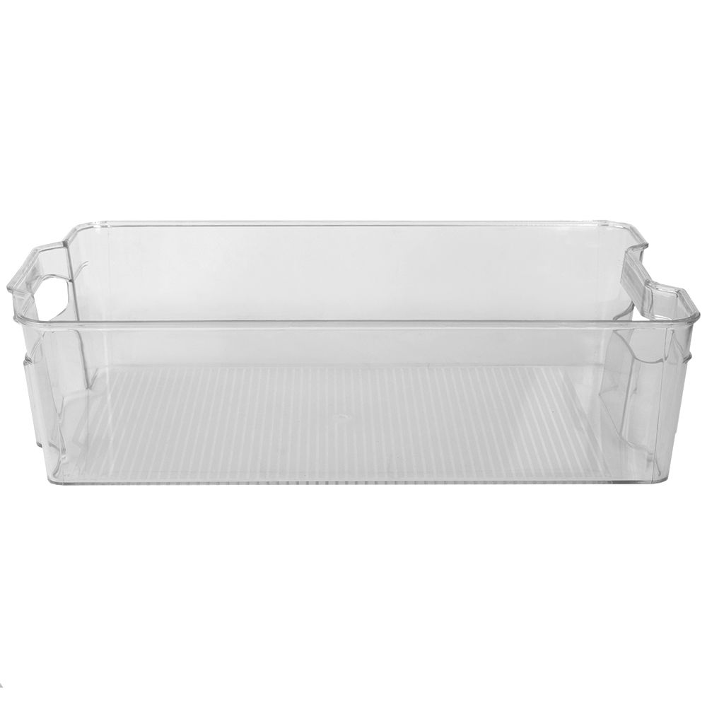 12 pieces Home Basics Large Plastic Fridge Bin, Clear - Food Storage  Containers - at 