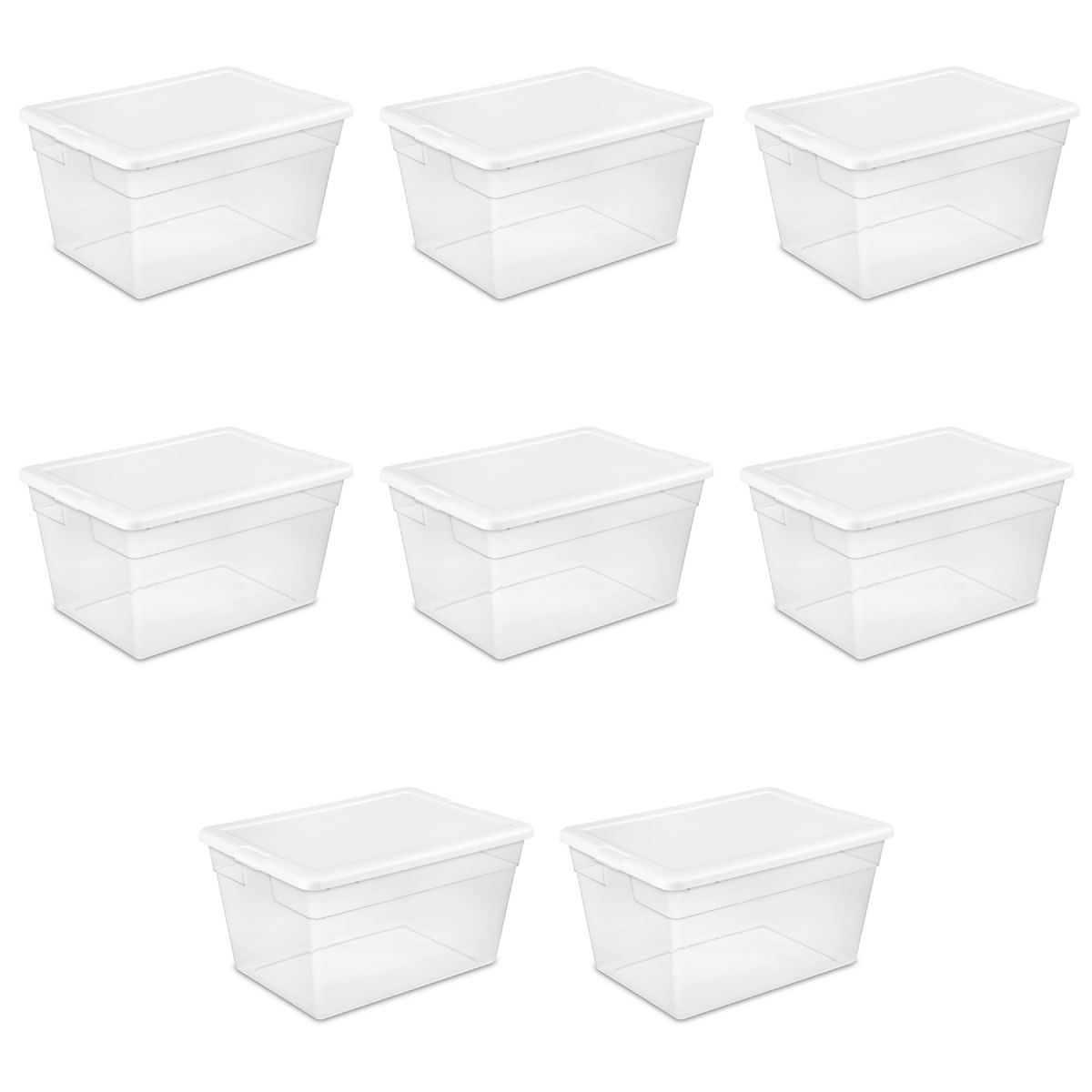 Sterilite 58 qt. Storage Box Plastic, White