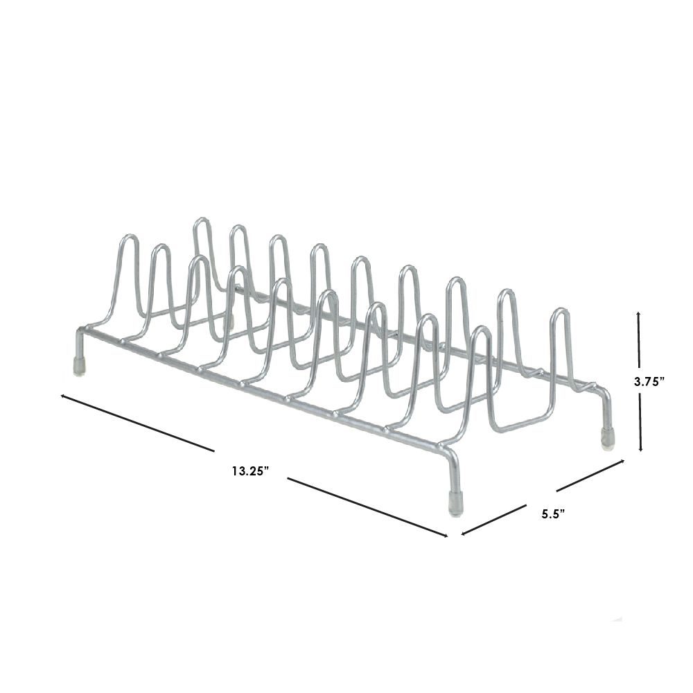 Plate Rack Transparent Container 12 Wholesale Vinyl Coated Steel Plate Rack, Silver - WSD
