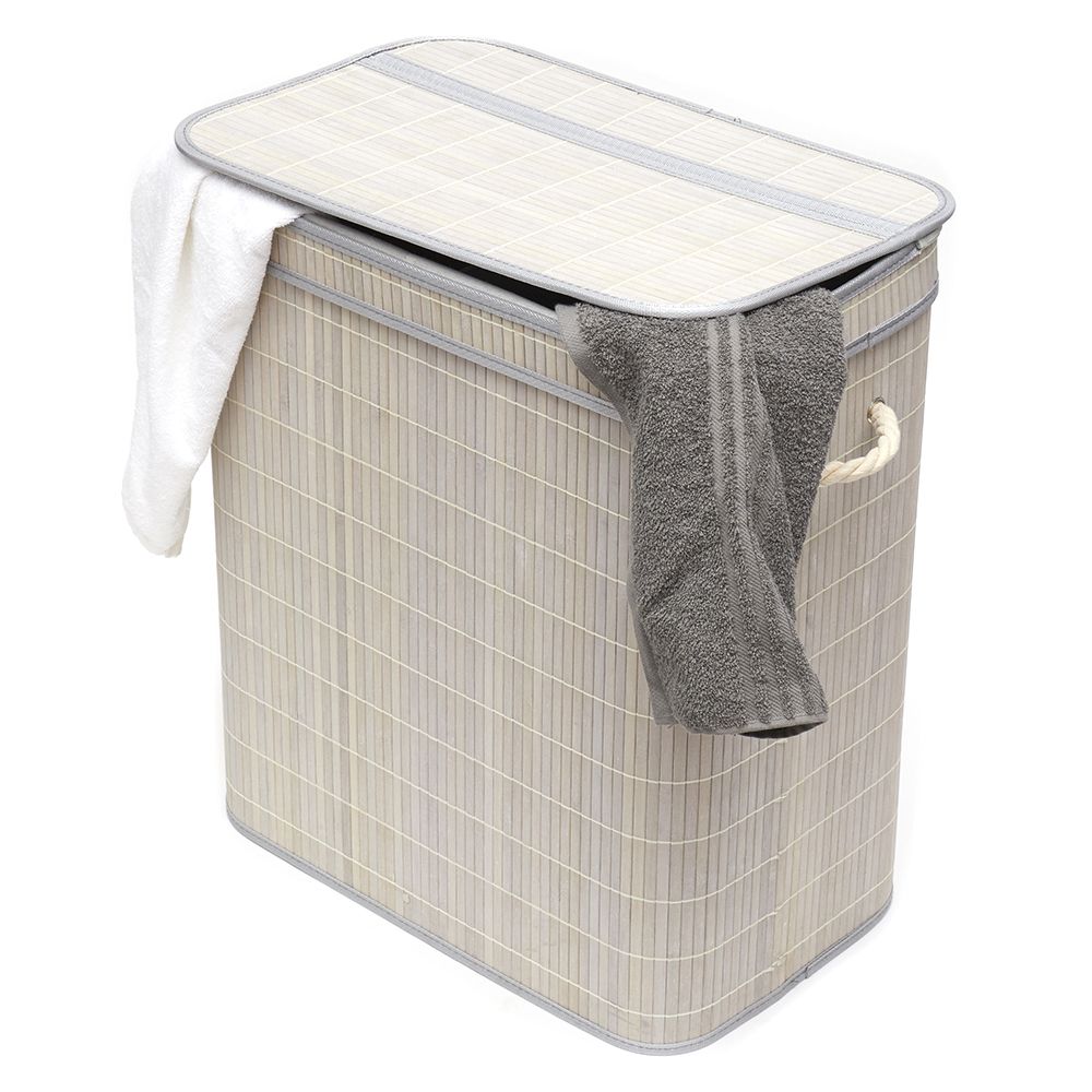 Bamboo Folding Laundry Basket