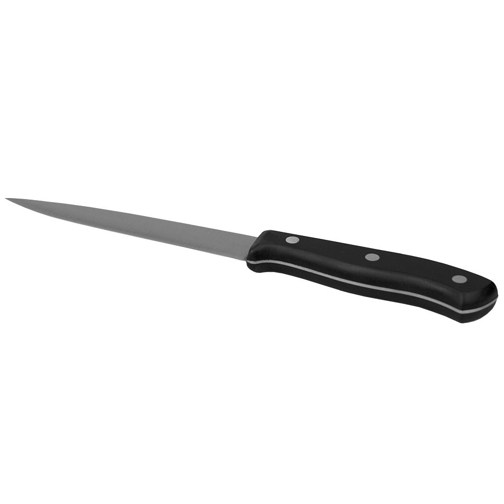 Home Basics 8 Stainless Steel Chef Knife with Contoured Bakelite Handle,  Black