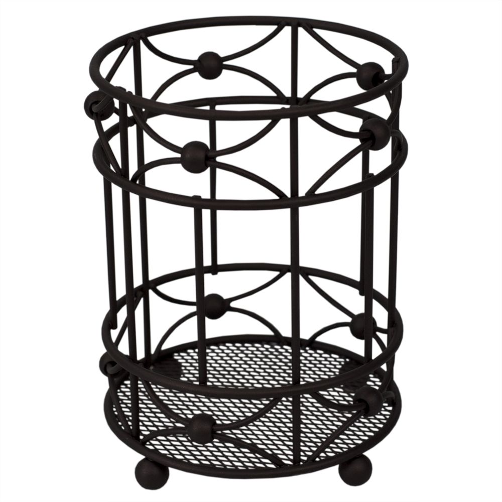Arbor Oil-Rubbed Bronze Cutlery Holder with Mesh Bottom and Non-Skid Feet