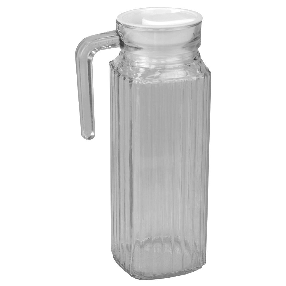 Kitchen, Clear Glass Pitcher With Black Handle