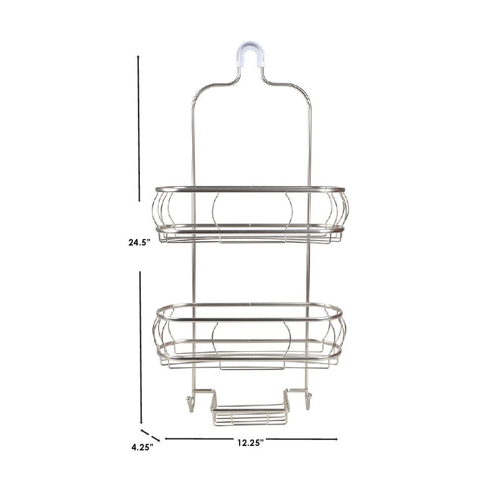 Home Basics Satin Nickel Shower Caddy