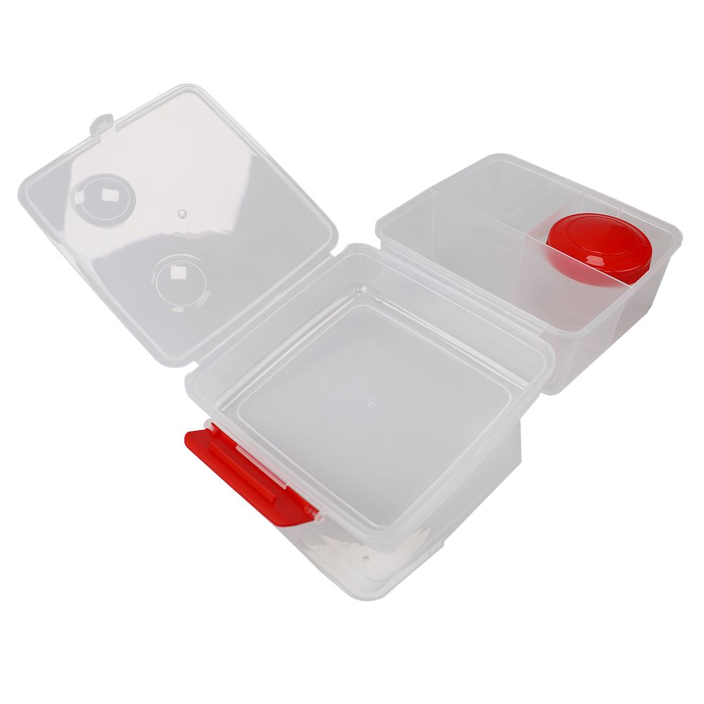 12 pieces Home Basics Locking MultI-Compartment Plastic Lunch Box