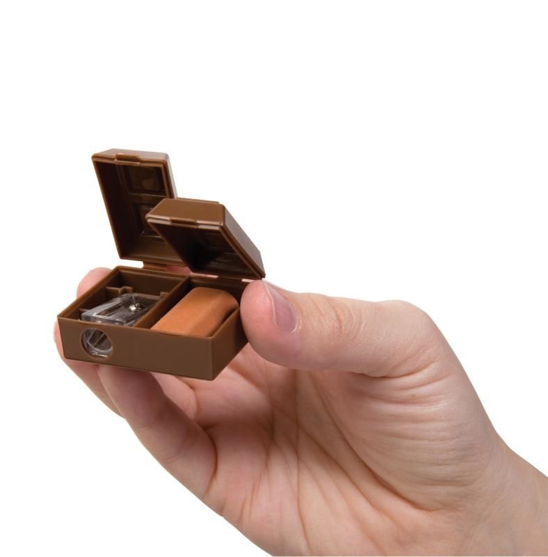48 Pieces Chocolate Bar Pencil Sharpeners With Scented Erasers Erasers at alltimetrading