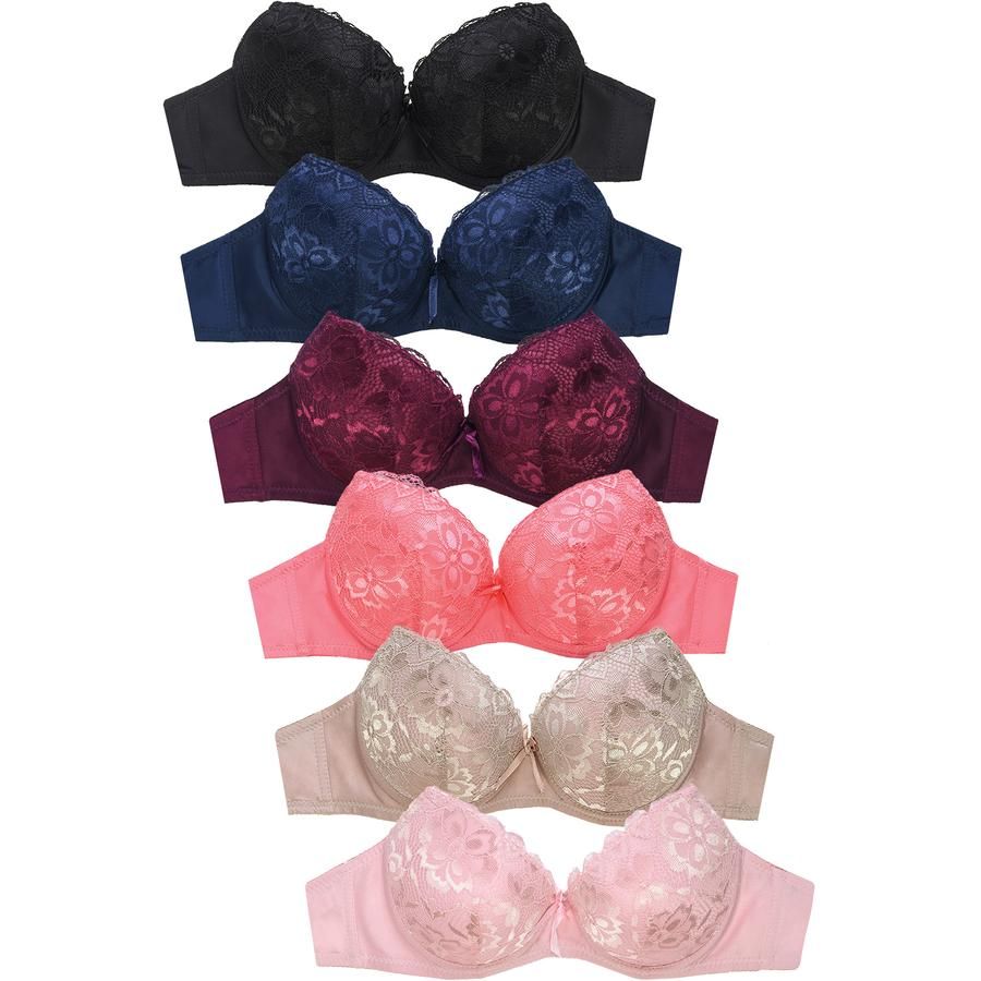 216 Pieces Ettumamia Ladies Lace PusH-Up Bra - C CuP-Box Only - Womens Bras  And Bra Sets - at 