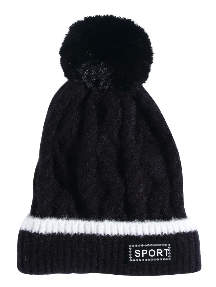 24 Bulk Kids Winter Hat With Fur at