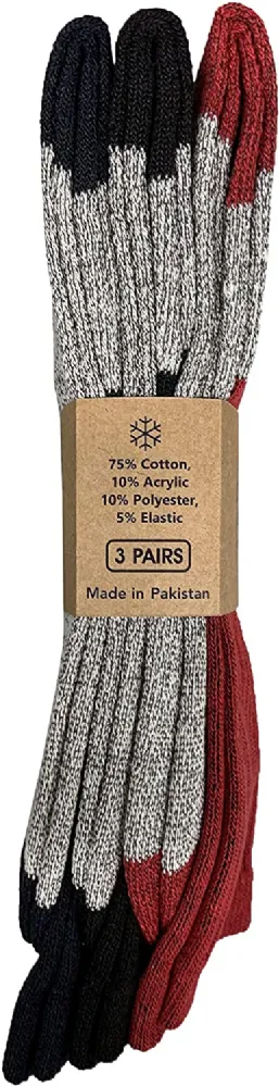 12 Wholesale Yacht & Smith Men's Cotton Assorted Thermal Socks
