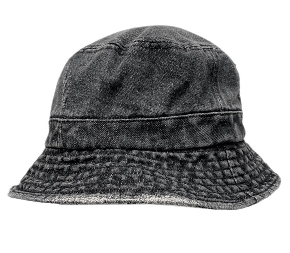 Bucket Hat in Eco Stone Wash Selvedge Denim – non