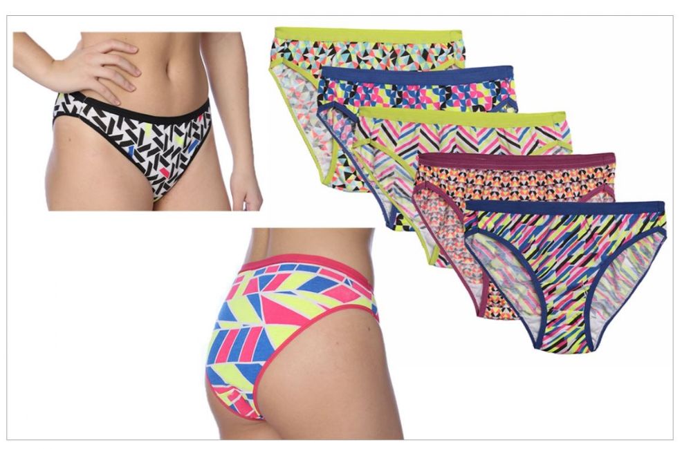 24 Packs 5pk Women's Neon FrencH-Cut Briefs Set - Womens Panties & Underwear  - at 