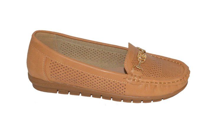 12 Wholesale Women Classic Leather Loafers Casual Slip On Boat Shoes  Comfort Walking Moccasins Soft Sole Shoes Color Apricot Size 5-10 - at -  