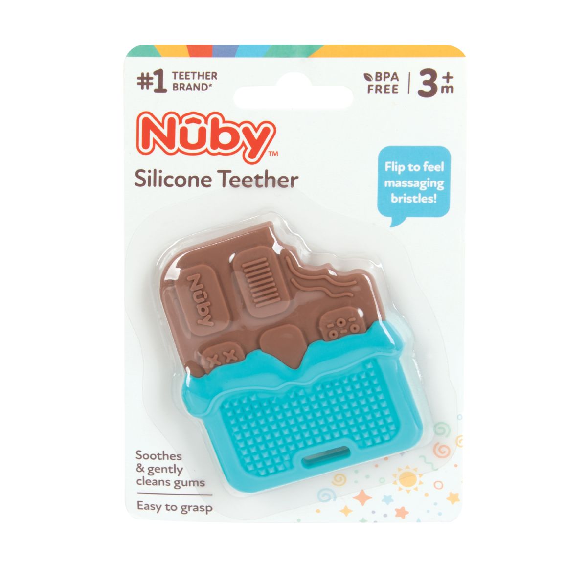 Nuby silicone best sale teether with bristles