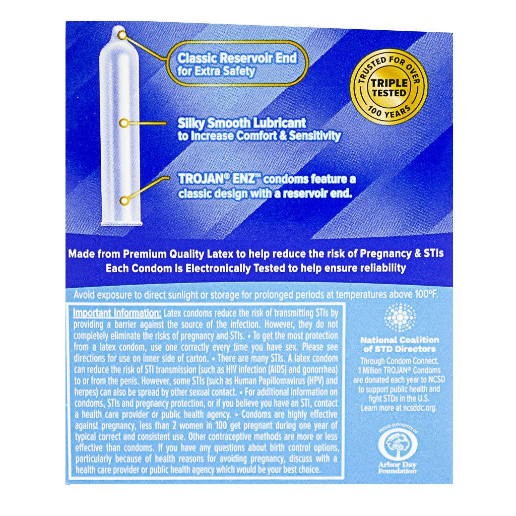 trojan enz premium lubricant Trojan ENZ Lubricated Condoms main image 1
