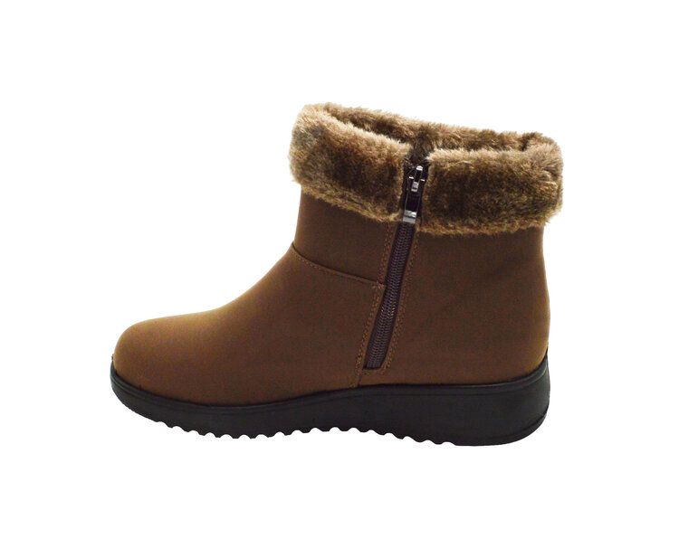 12 Pieces Women Comfortable Ankle Winter Boots With Fur Lining Color Brown Size 5 10 Women s Boots at alltimetrading