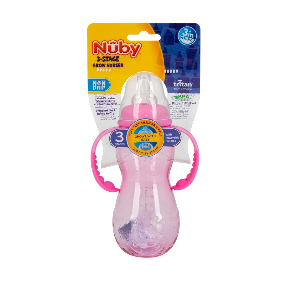 Nuby 3 Stage Tritan 10oz Bottle To Cup