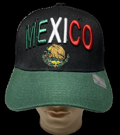 48 Wholesale Eagle Flag Mexico Baseball Cap Hat - at