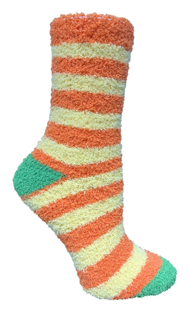Yacht & Smith Women's Fuzzy Snuggle Socks , Size 9-11 Comfort Socks  Assorted Stripes - at -  