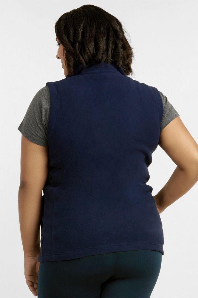 Plus size polar fleece vest best sale