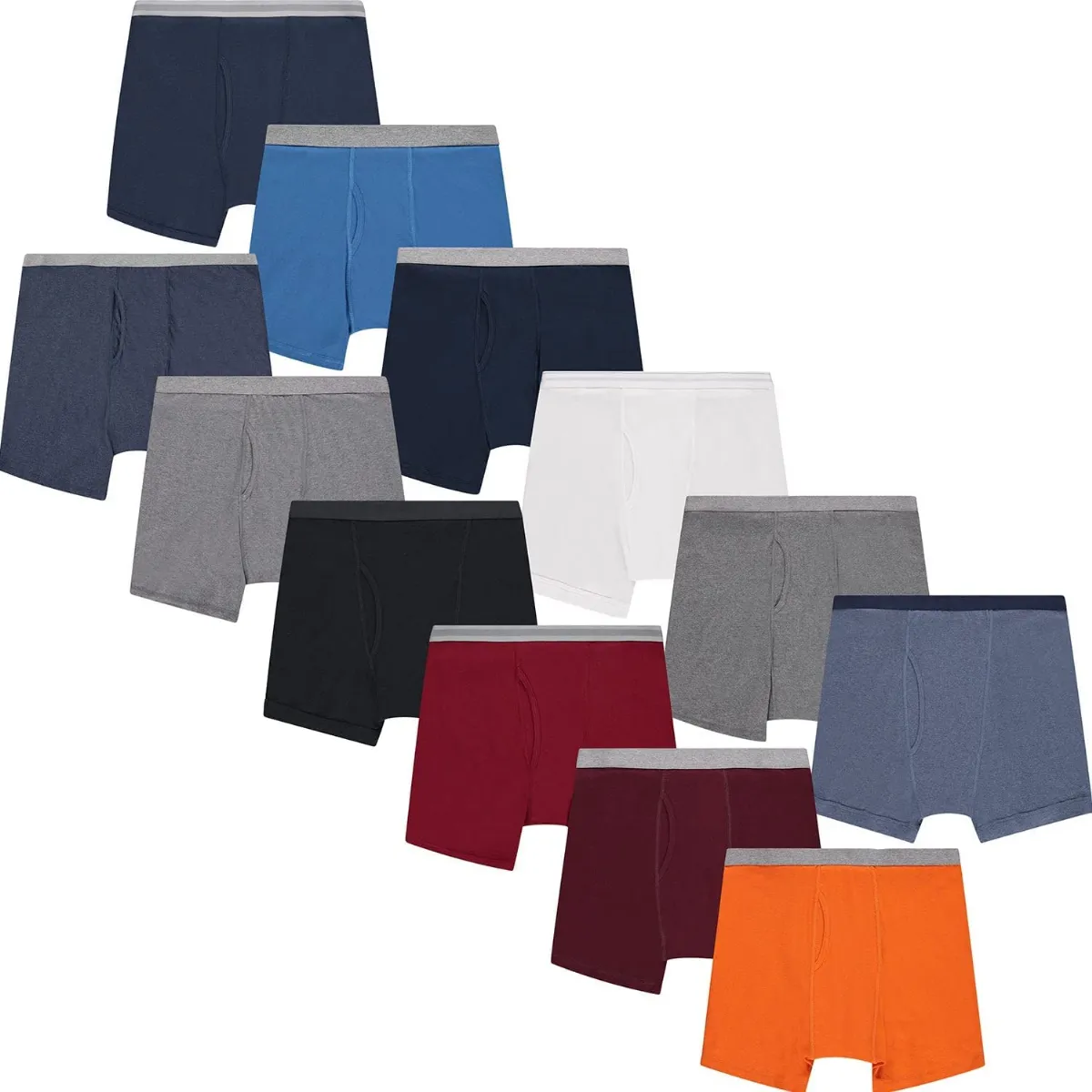 180 Wholesale Mens 100% Cotton Boxer Briefs Underwear, Assorted Colors 3x  Large - at 