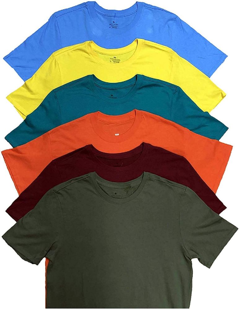Men's Cotton Short Sleeve T-Shirt Size 6X-Large, Assorted Colors - at -   