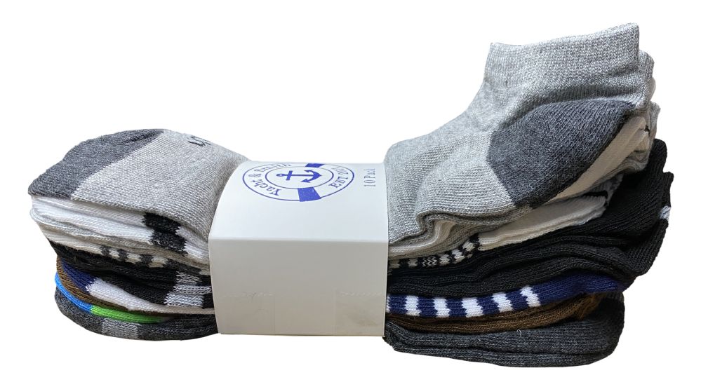 360 Pairs Yacht & Smith Assorted Pack Of Mens Low Cut Printed Ankle