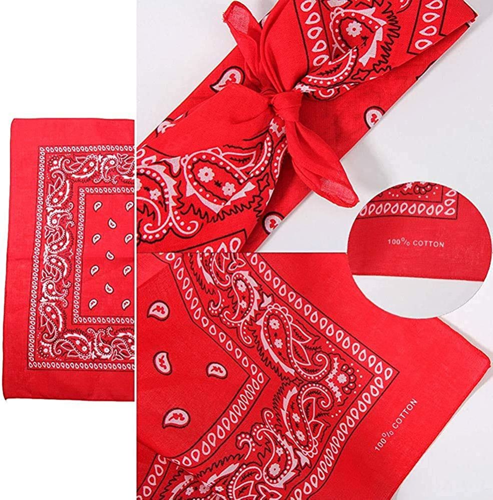 60 Wholesale Assorted Cotton Bandana Mixed Prints, Mixed Colors