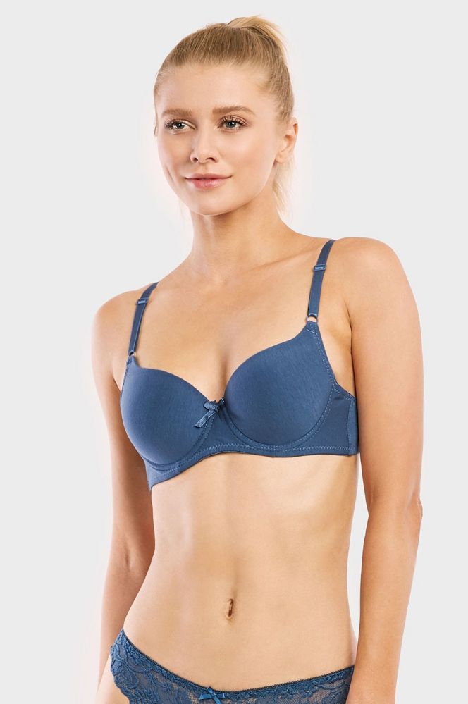 Plain Cotton Women Half Cup Padded Bra Set at Rs 100/set in